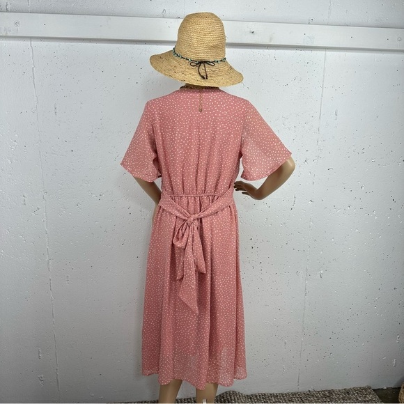 By the River size Medium Pink Polka Dot Dress - Picture 3 of 16